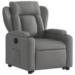 vidaXL Fauteuil inclinable électrique gris foncé tissu