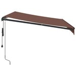 vidaXL Auvent rétractable automatique avec LED marron 300x250 cm