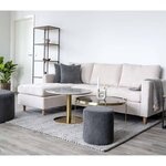 House Nordic Table basse Scarlett 70x40 cm Rond Laiton