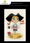 Lot de 6 cartes postales - ma p'tite alsacienne - dessins katia schmitt
