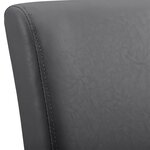 Kit de 2 chaises rembourrées avec pieds en bois massif housse en synthétique design gris foncé 90 x 37/42 x 48 cm 03_0002361