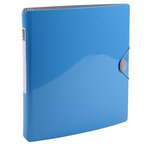 Classeur 4 anneaux 30mm iderama pp en polypropylène rigide - a4 - bleu clair - x 6 - exacompta