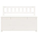 vidaXL Banc Blanc 110x41x76 5 cm Bois de pin massif