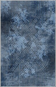 Tapis de salon FISUN 80 x 150 cm - Bleu