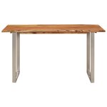 vidaXL Table de salle à manger 140x70x76 cm Bois d'acacia solide
