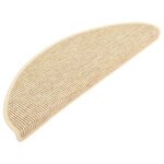 vidaXL Tapis d'escalier autocollants 15 Pièces 65x21x4 cm Beige
