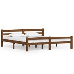vidaXL Cadre de lit Marron miel Bois de pin massif 180x200 cm