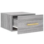 vidaXL Tables de chevet murales 2 Pièces sonoma gris 35x35x20 cm