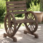 vidaXL Chaises de jardin lot de 4 Bois de sapin massif