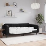 vidaXL Lit de repos noir 90x190 cm velours