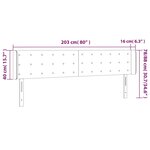 vidaXL Tête de lit avec oreilles Noir 203x16x78/88 cm Tissu
