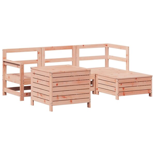 vidaXL Salon de jardin 5 Pièces bois massif sapin de douglas