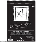 Bloc 40 Feuilles Spiralé XL Black A4 150g Noir CANSON
