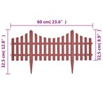 vidaXL Bordures de pelouse 17 Pièces 10 m Marron