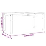 vidaXL Table à manger Corona blanc 160x80x75 cm bois massif de pin