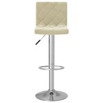 vidaXL Tabourets de bar lot de 2 crème velours