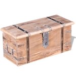 vidaXL Ensemble de deux coffres de rangement Bois d'Acacia
