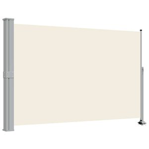 vidaXL Auvent latéral rétractable de patio 160 x 300 cm Blanc cassé