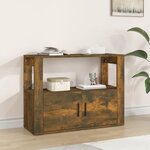 vidaXL Buffet Chêne fumé 80x30x60 cm Bois d'ingénierie
