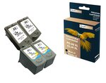 Qualitoner - 4 cartouche compatible pour canon pg-40xl (x2) + cl-41xl (x2) pg-40 xl (x2) + cl-41 xl (x2) noir + couleur ()