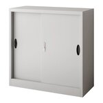Casier de bureau armoire meuble de rangement pour bureau atelier chambre acier de bureau rieti acier laqué 90 x 40 x 90 cm gris clair 03_0008814