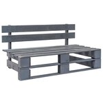 vidaXL Salon de jardin palette 4Pièces avec coussins pin imprégné de gris