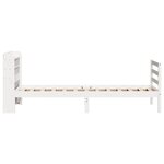 vidaXL Cadre de lit avec tête de lit sans matelas blanc 90x190 cm