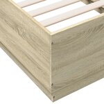 vidaXL Cadre de lit chêne sonoma 90x190 cm bois d'ingénierie