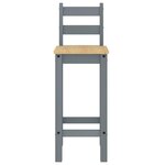 vidaXL Chaises de bar lot de 2 gris bois de pin solide