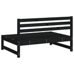 vidaXL Canapés centraux de jardin 2 Pièces noir 120x80 cm bois pin massif