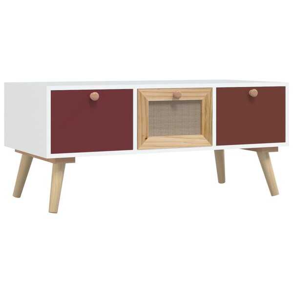 vidaXL Table basse avec tiroirs 80x40x35 5 cm bois d'ingénierie