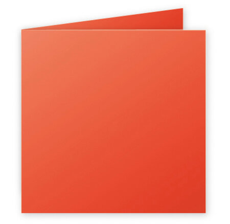 Paquet de 25 cartes pliées 210g 135x135 rouge corail clairefontaine