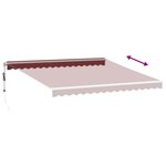 vidaXL Auvent rétractable automatique bordeaux 400x350 cm