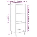 vidaXL Buffet Blanc brillant 34 5x32 5x90 cm Bois d'ingénierie