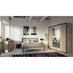 Commode 6 tiroirs Colorado chêne Kornberg 129 x Hauteur 77 x 42 cm