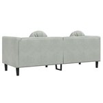 vidaXL Canapé avec coussins 3 places gris clair velours