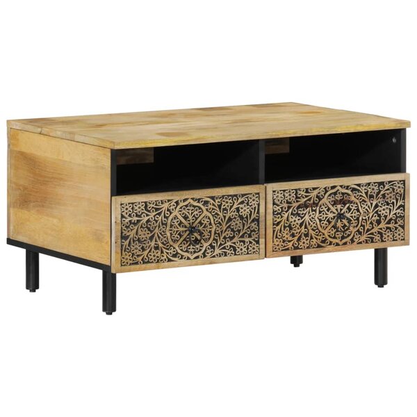 vidaXL Table basse 80x54x40 cm bois de manguier massif