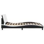 vidaXL Cadre de lit avec LED sans matelas noir et blanc 160x200 cm