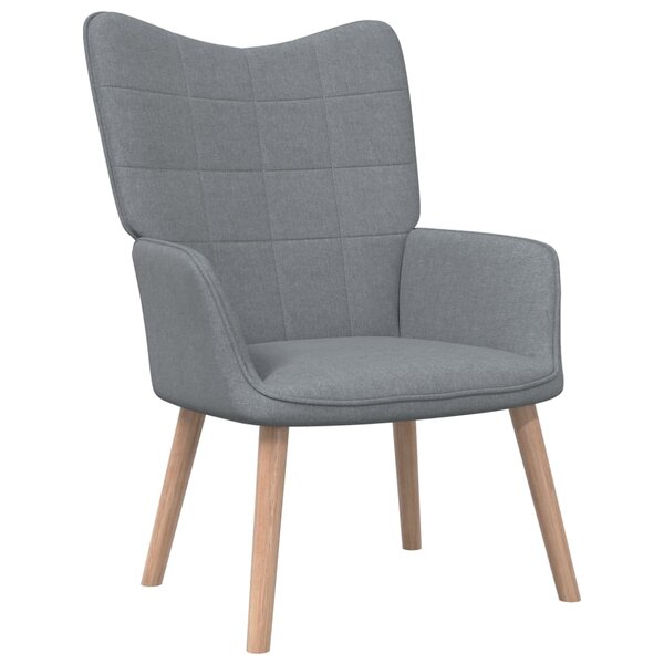 vidaXL Chaise de relaxation Gris clair Tissu