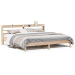 vidaXL Cadre de lit sans matelas 200x200 cm bois massif de pin