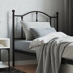 vidaXL Tête de lit métal noir 90 cm