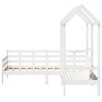vidaXL Ensemble de lit de jour et de banc et toit 90x200 cm pin massif