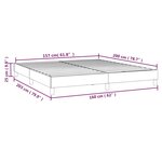 vidaXL Cadre de lit Bleu 160x200 cm Tissu