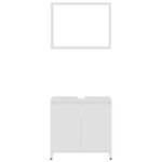 vidaXL Ensemble de meubles de salle de bain 4Pièces Blanc Bois ingénierie