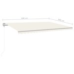 vidaXL Auvent rétractable automatique 500x300 cm Crème