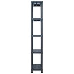 vidaXL Étagères de rangement 2 Pièces Noir 125 kg 60x30x180 cm Plastique