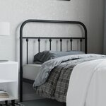 vidaXL Tête de lit métal noir 100 cm