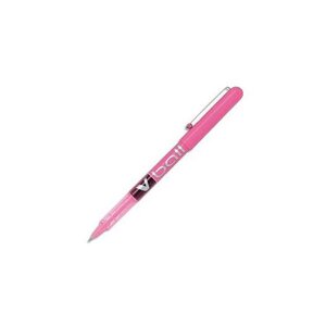 Stylo roller V Ball VB5 Encre liquide Pte métal Fine Rose PILOT