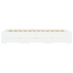 vidaXL Cadre de lit avec tiroirs blanc 120x200 cm bois d'ingénierie