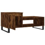 vidaXL Table basse Chêne fumé 100x50x45 cm Bois d'ingénierie